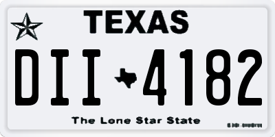 TX license plate DII4182