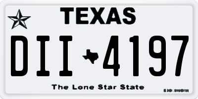 TX license plate DII4197