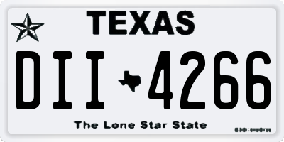 TX license plate DII4266