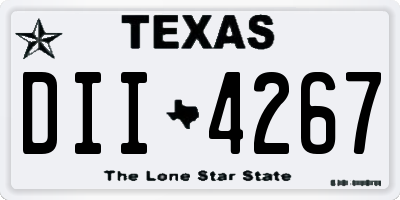 TX license plate DII4267