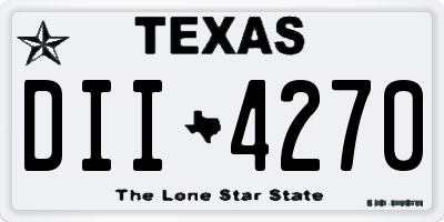 TX license plate DII4270