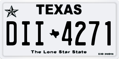 TX license plate DII4271