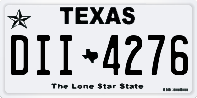 TX license plate DII4276