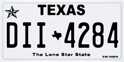 TX license plate DII4284