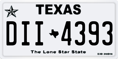 TX license plate DII4393