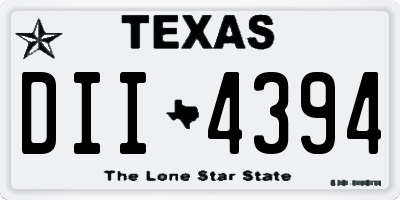 TX license plate DII4394