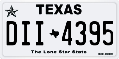 TX license plate DII4395