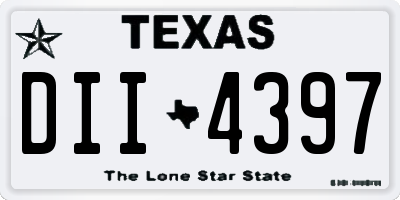 TX license plate DII4397