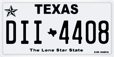 TX license plate DII4408