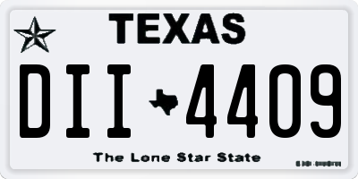 TX license plate DII4409