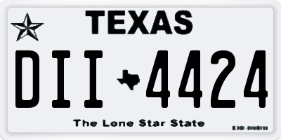 TX license plate DII4424