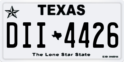TX license plate DII4426