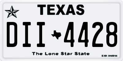 TX license plate DII4428