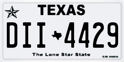 TX license plate DII4429