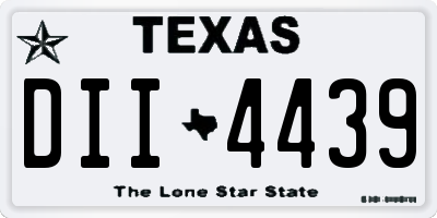TX license plate DII4439
