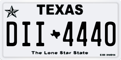 TX license plate DII4440