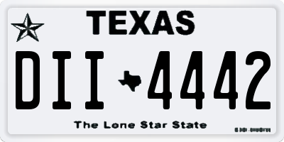 TX license plate DII4442