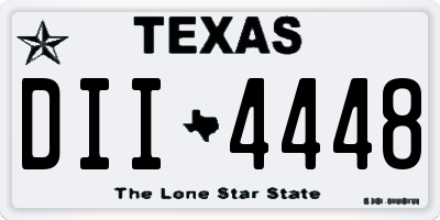TX license plate DII4448