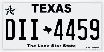 TX license plate DII4459