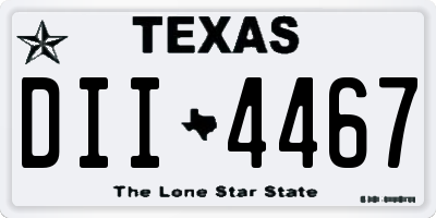 TX license plate DII4467