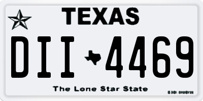 TX license plate DII4469