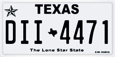 TX license plate DII4471
