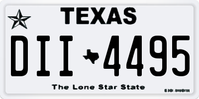 TX license plate DII4495