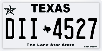 TX license plate DII4527
