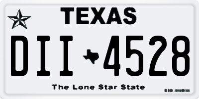 TX license plate DII4528