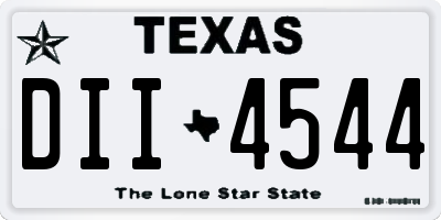 TX license plate DII4544