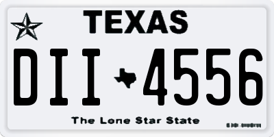 TX license plate DII4556