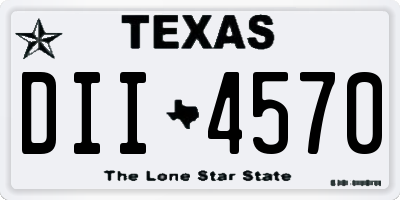 TX license plate DII4570