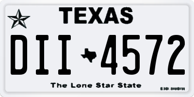 TX license plate DII4572