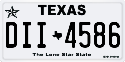 TX license plate DII4586