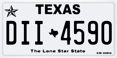 TX license plate DII4590