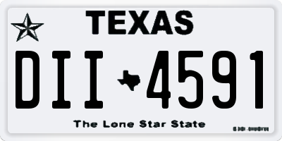 TX license plate DII4591