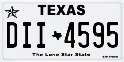 TX license plate DII4595