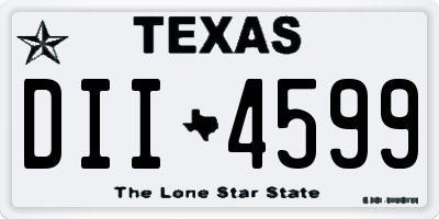 TX license plate DII4599