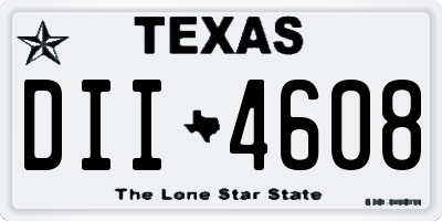 TX license plate DII4608