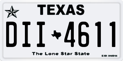 TX license plate DII4611