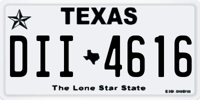 TX license plate DII4616