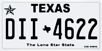 TX license plate DII4622