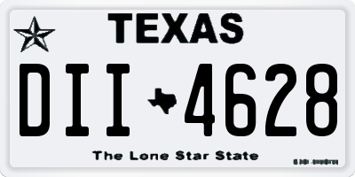 TX license plate DII4628