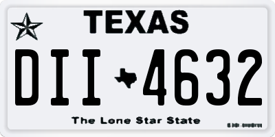 TX license plate DII4632