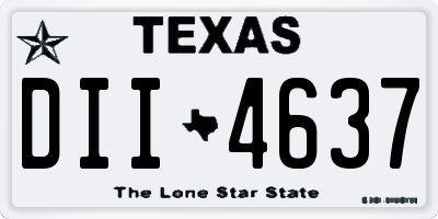 TX license plate DII4637