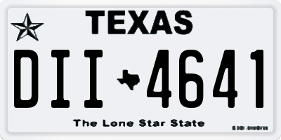 TX license plate DII4641
