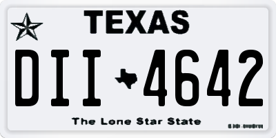 TX license plate DII4642