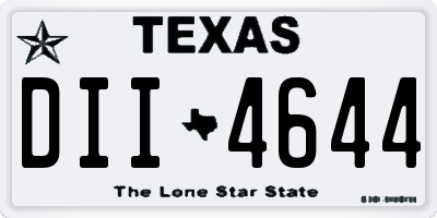 TX license plate DII4644