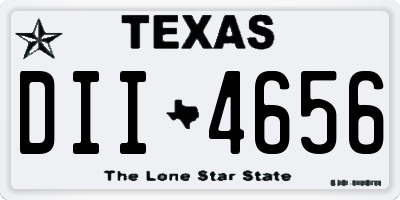 TX license plate DII4656