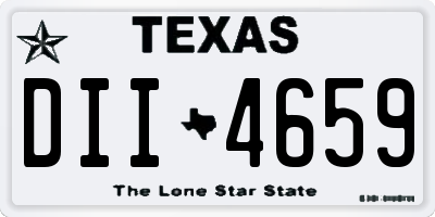 TX license plate DII4659
